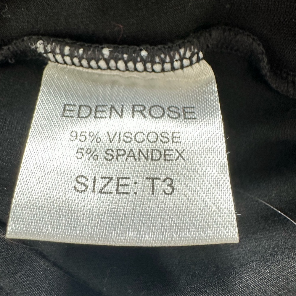 Eden Rose Couture Black Lace Short Sleeve Top, size T3 which is a Medium - Picture 10 of 10